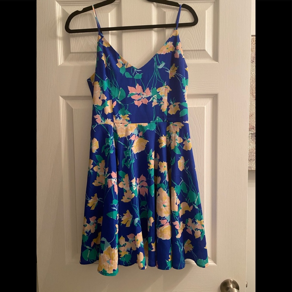 Blue floral dress